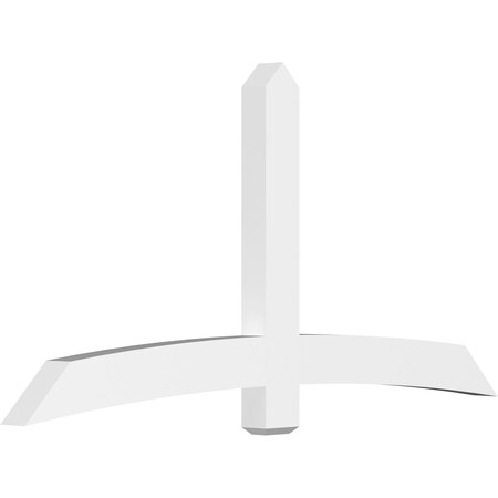 Ekena Millwork Bellingham Architectural Grade PVC Gable Bracket, 84"W x 42"H x 4"D x 6"F, 12/12 Pitch GBP084X42X0406BEL00